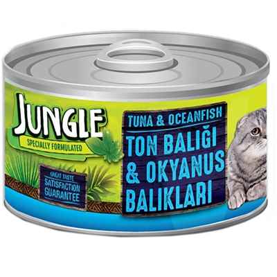 Jungle Kedi 85 gr Ton-Okyanus Balı.Yaş Ezme 24 Ad.