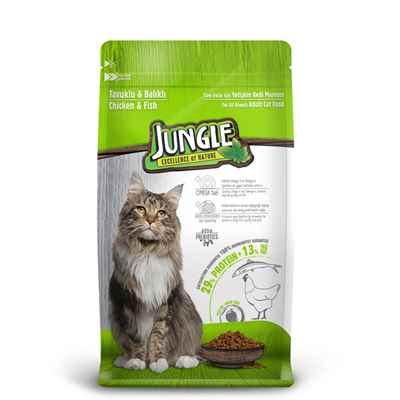 Jungle 1,5 kg Tavuk-Balıklı Yetişkin Kedi Maması 