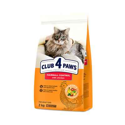 Club4Paws Premium Hairball Control Yetişkin Kedi Maması 2 kg