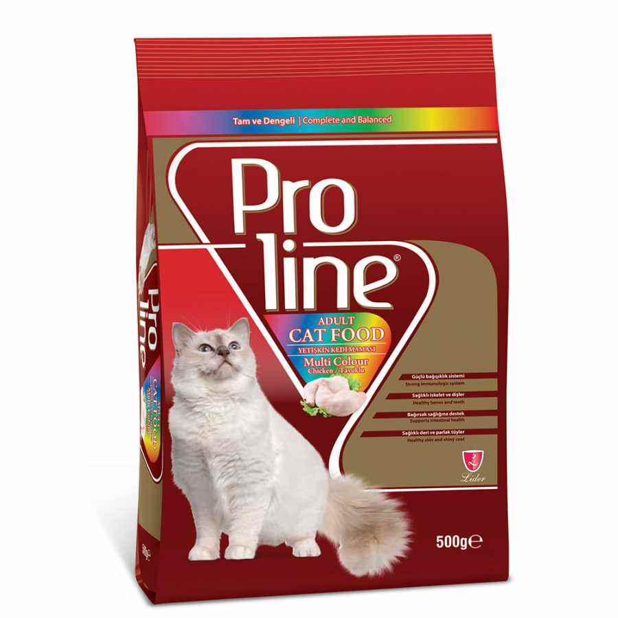 Proline Renkli Taneli Tavuklu Kedi Maması 500 Gr