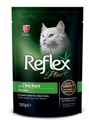 Reflex Plus Tavuklu Pouch Kedi Konserve Sos  İçinde Et Parçacıklı 100 Gr