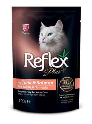 Reflex Plus Tuna Ve Somonlu Pouch Kedi Konserve Jöle İçinde Et Parçacıklı 100 Gr