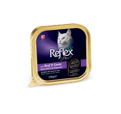 Reflex Plus Biftek Ve Av Hayvanlı Kedi Konserve Jöle İçinde 100 Gr Aluminyum