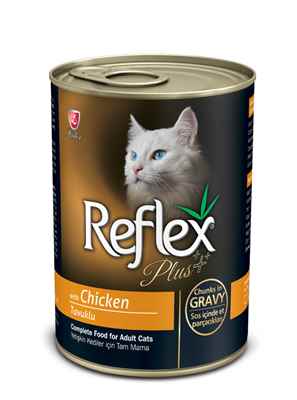 Reflex Plus Tavuklu Kedi Konserve Sos İçinde Et Parçacıklı 400 Gr