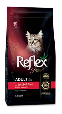 Reflex Plus Kuzulu ve Pirinçli Yetişkin Kedi Maması 1.5 Kg