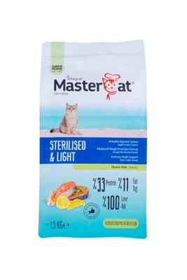 MasterCat Ocean Fish 1.5kg Sterilised & Light 33/11 Kısırlaştırılmış / Somonlu TAHILSIZ