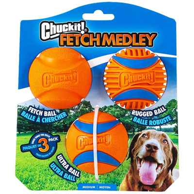 Chuckit! Fetch Medley 3'lü Köpek Oyun Topu Seti
