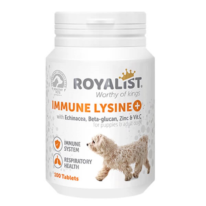 Royalist Immune Lysine Köpekler İçin Bağışıklık Sistemi Güçlendirici Tablet 100 Adet