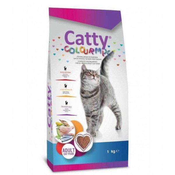 Catty Adult Colour Mix Yetişkin Kedi Maması 1kg