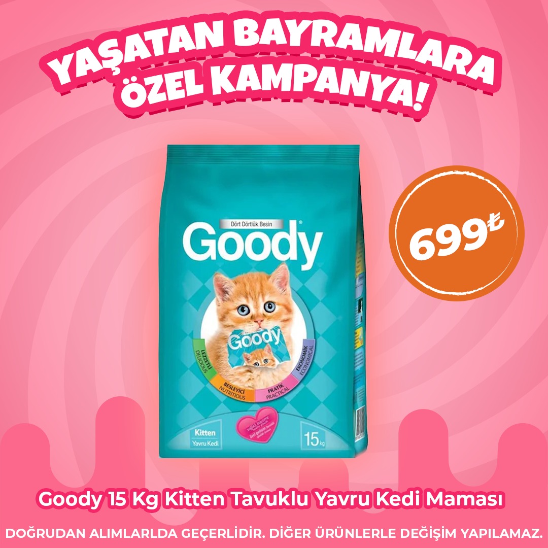 Goody 15 Kg Tavuklu Yavru Kedi Maması Bayram Özel
