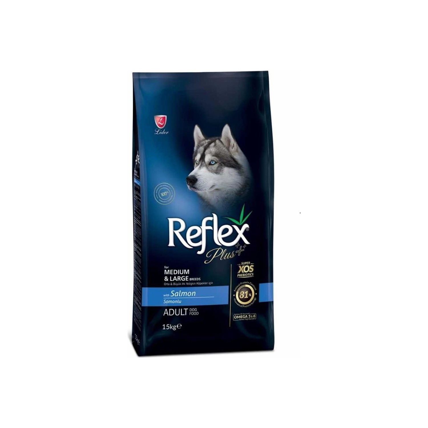 Reflex Plus Adult Dog Somonlu Yetişkin Köpek Maması 15 kg