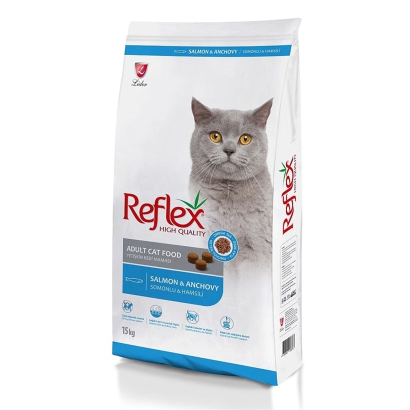 Reflex Somonlu ve Hamsili Yetişkin Kedi Maması 15kg