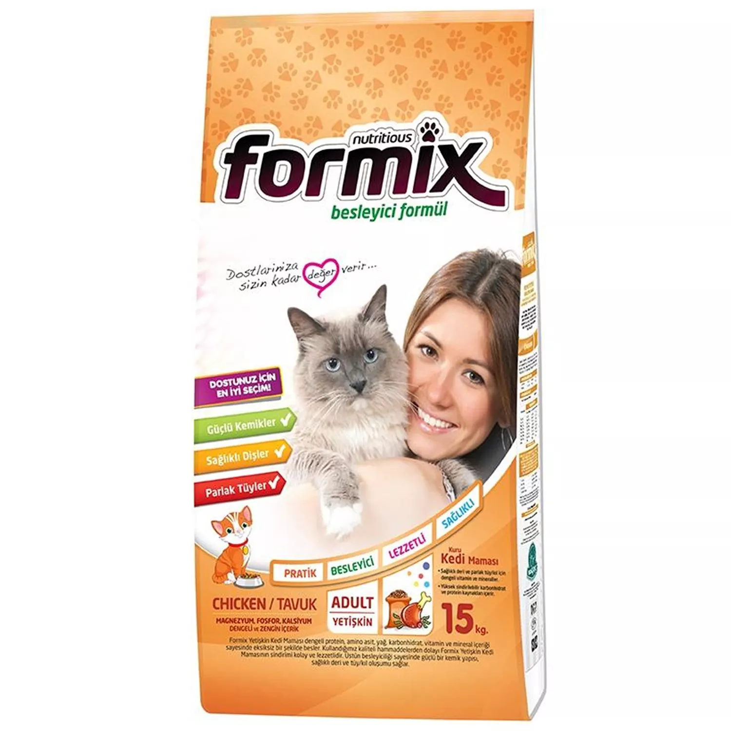 Formix Yetişkin Tavuklu Kedi Maması 15 Kg