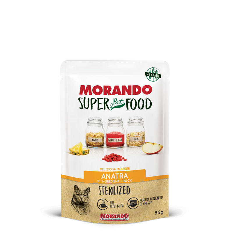 MORANDO SUPER PET FOOD KEDİ STERILIZED ÖRDEKLİ POUNCH 85 GR