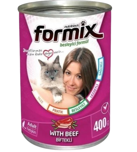 Formix Biftekli Yetişkin Kedi Konservesi 400 gr