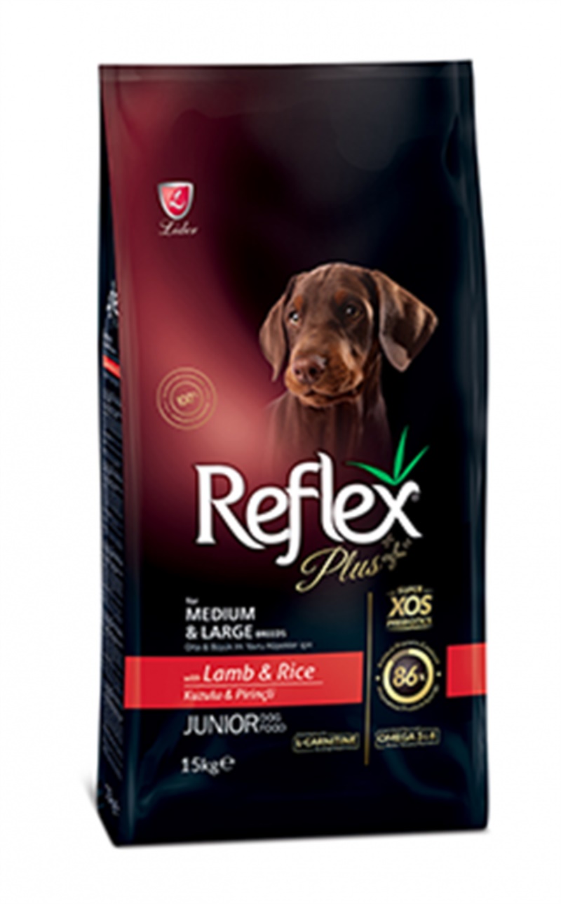 15 Kg Reflex Plus Kuzulu Pirinçli Yavru Köpek Maması