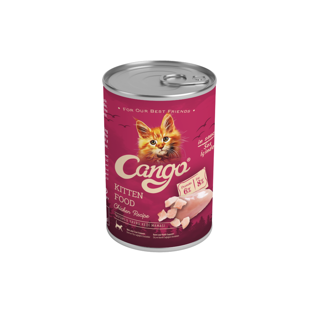 Cango Parça Etli Tavuklu Yavru Kedi Konserve 415Gr