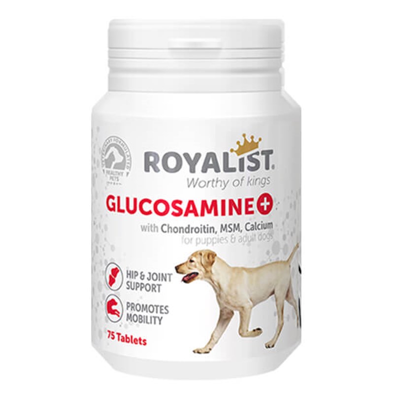 Royalist Glucosamine Köpekler İçin Kalça ve Eklem Sağlığı Destekleyici Tablet 75 Adet