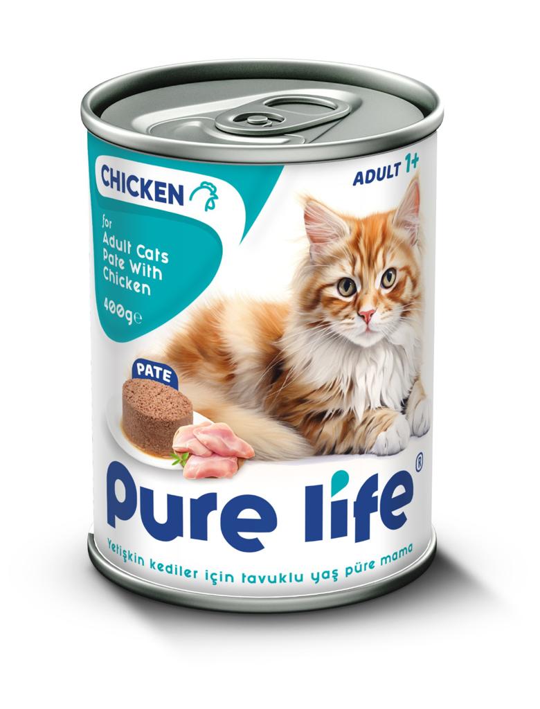 PureLife PATE Tavuk Etli Yetişkin Kedi Konserve 400 Gr