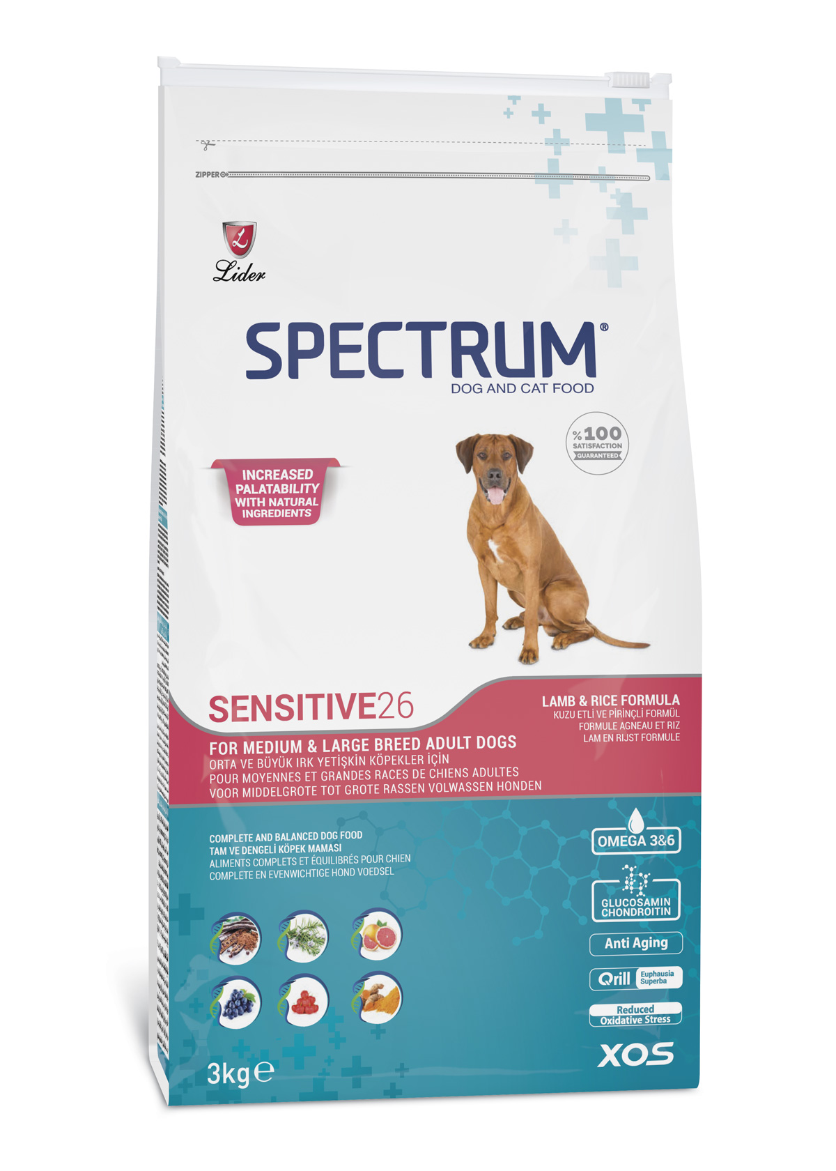 Spectrum SENSITIVE26 Yetişkin Kuzu Etli Köpek Maması 3 Kg