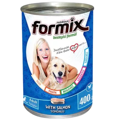 Formix Somonlu Parça Etli Yetişkin Köpek Konservesi 400gr x 24 Adet