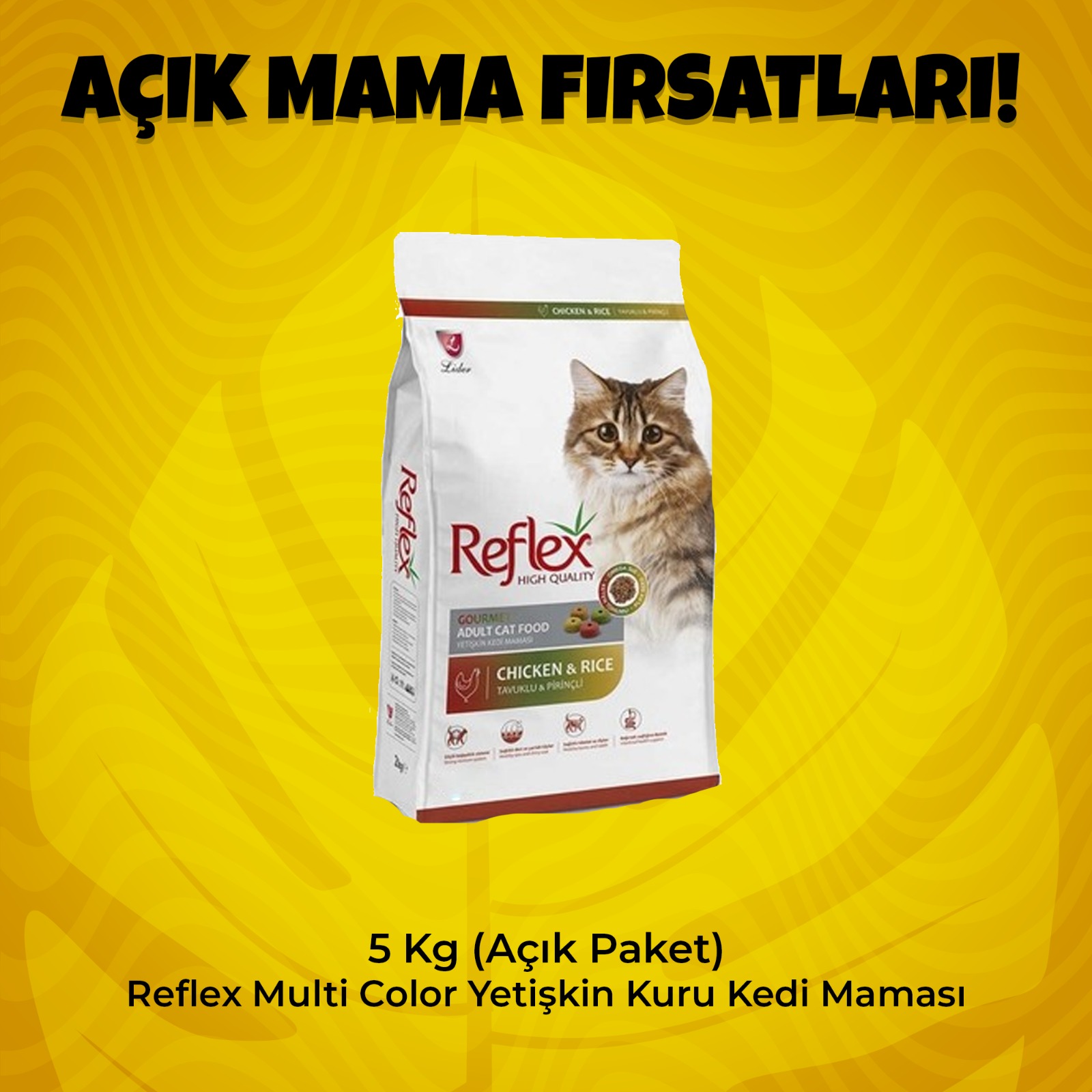 5 Kg (Açık Paket) Reflex Multi Color Yetişkin Kuru Kedi Maması 