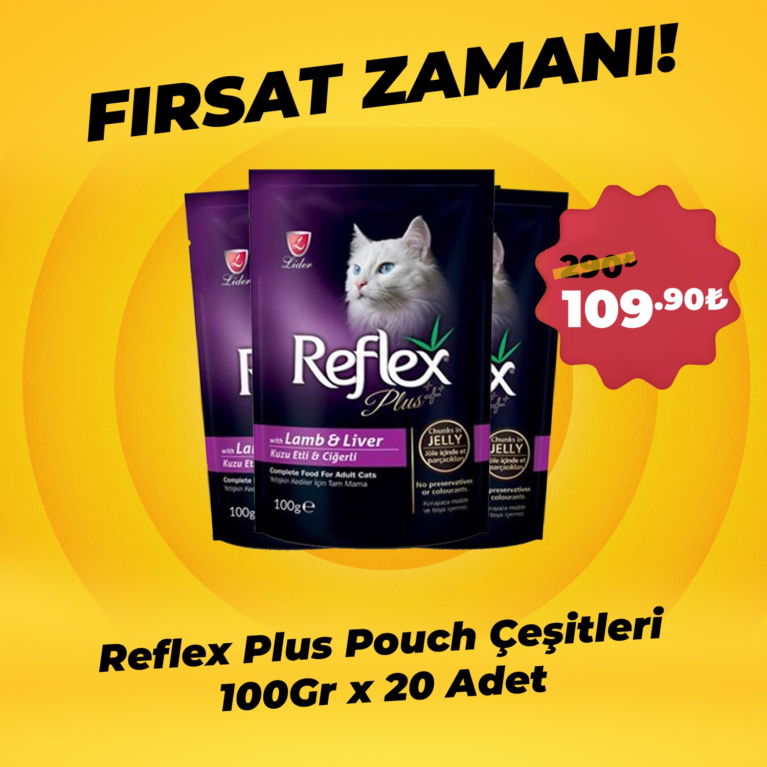 Reflex Plus Pouch  100gr x 20 Adet