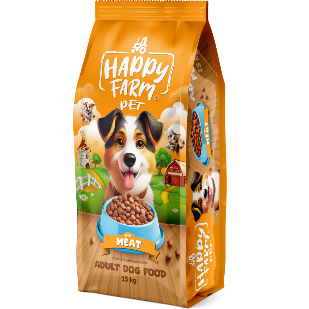 Happy Farm Etli Köpek Maması 15Kg