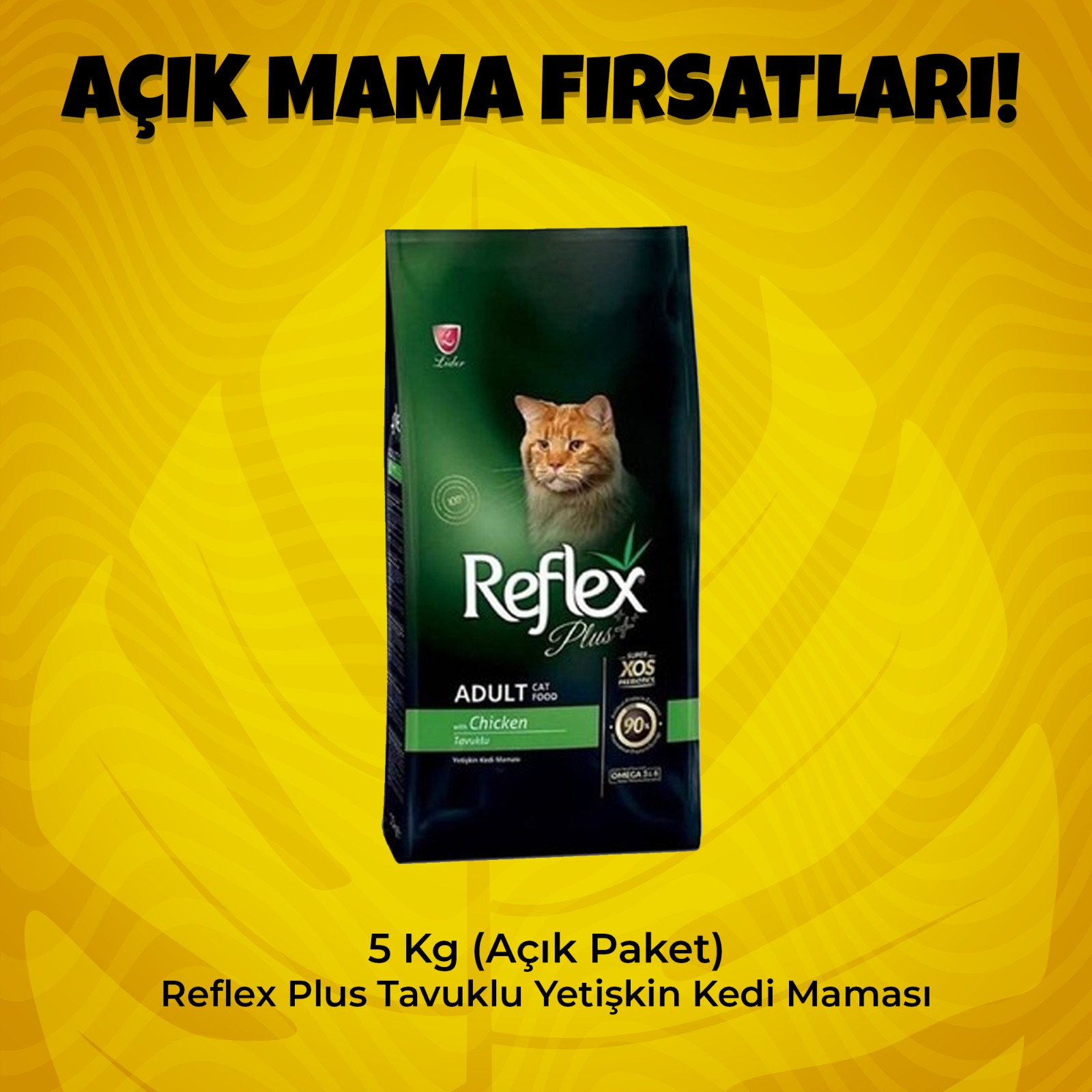 5 Kg (Açık Paket) Reflex Plus Tavuklu Yetişkin Kedi Maması