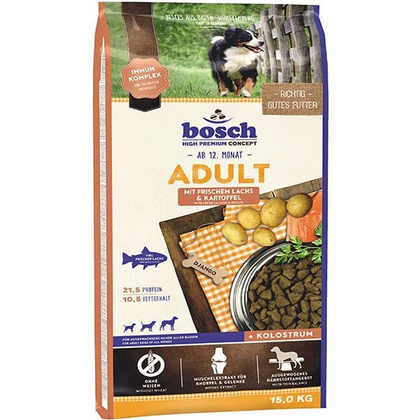 Bosch Adult Glutensiz Somon Balıklı Patatesli Yetişkin Köpek Maması 15 Kg