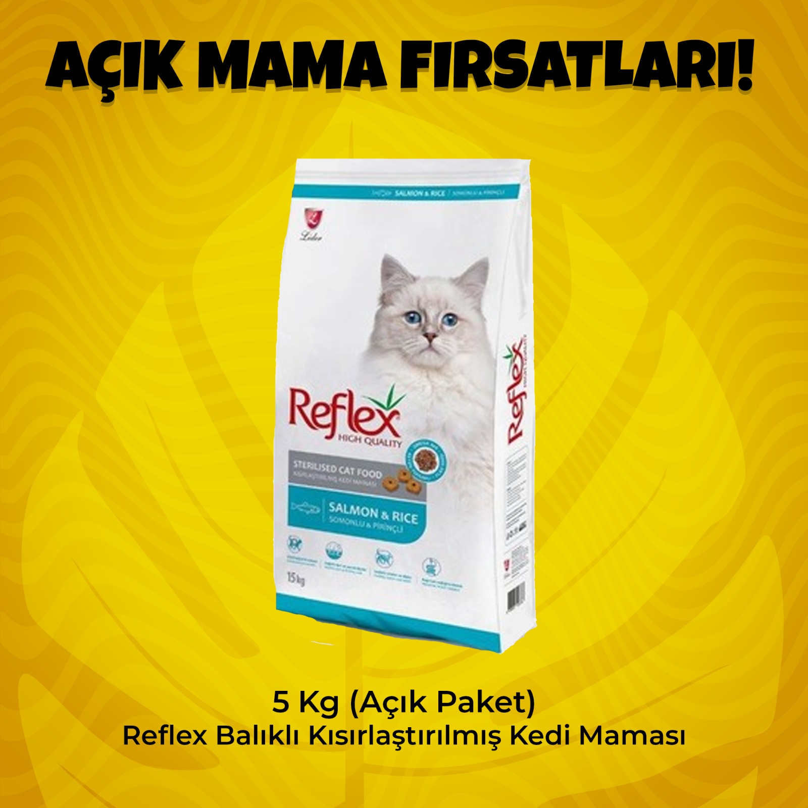 5 Kg (Açık Paket) Reflex Balıklı Kısırlaştırılmış Kedi Maması