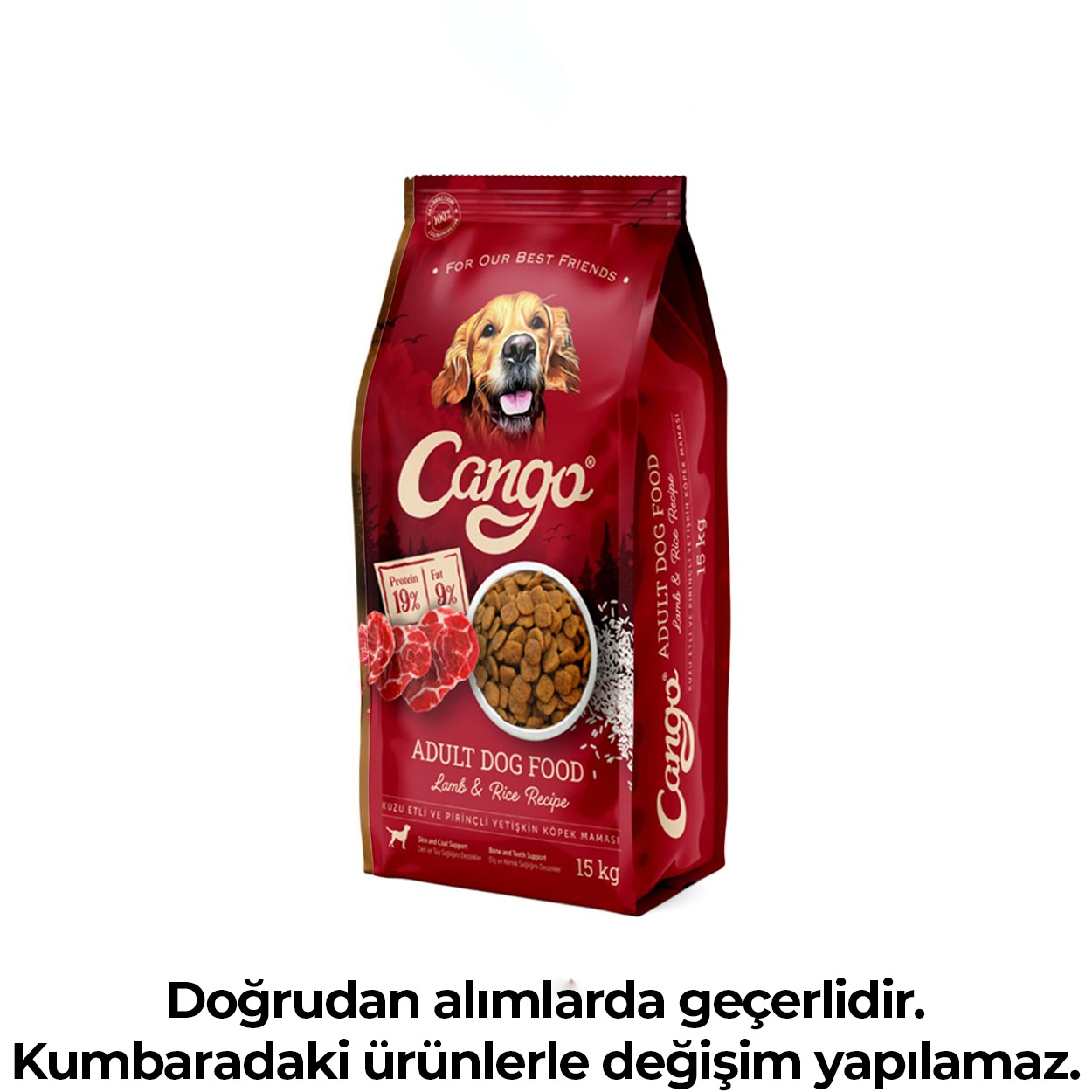 Cango Kuzu Pirinçli Yetişkin Köpek Maması 15 Kg