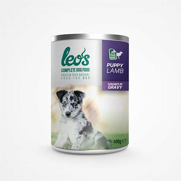 Leos Kuzu Parça Etli Soslu Yavru Köpek Konservesi 400 Gr x 24 Adet