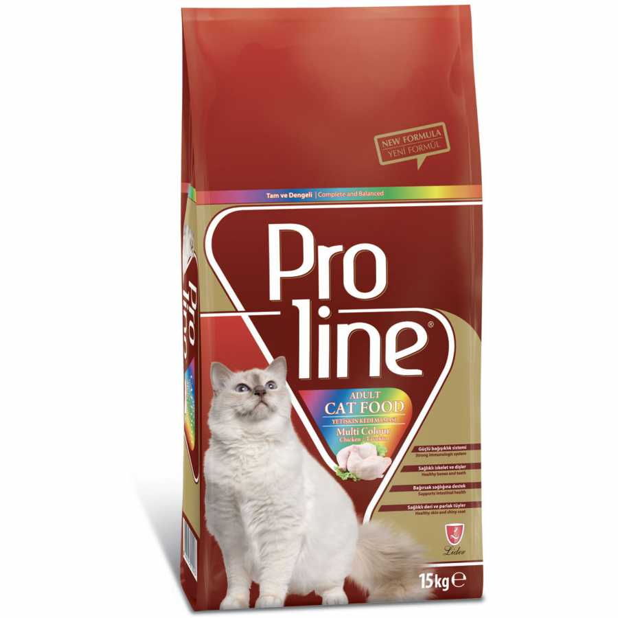 Proline Renkli Taneli Tavuklu Kedi Maması 15 Kg