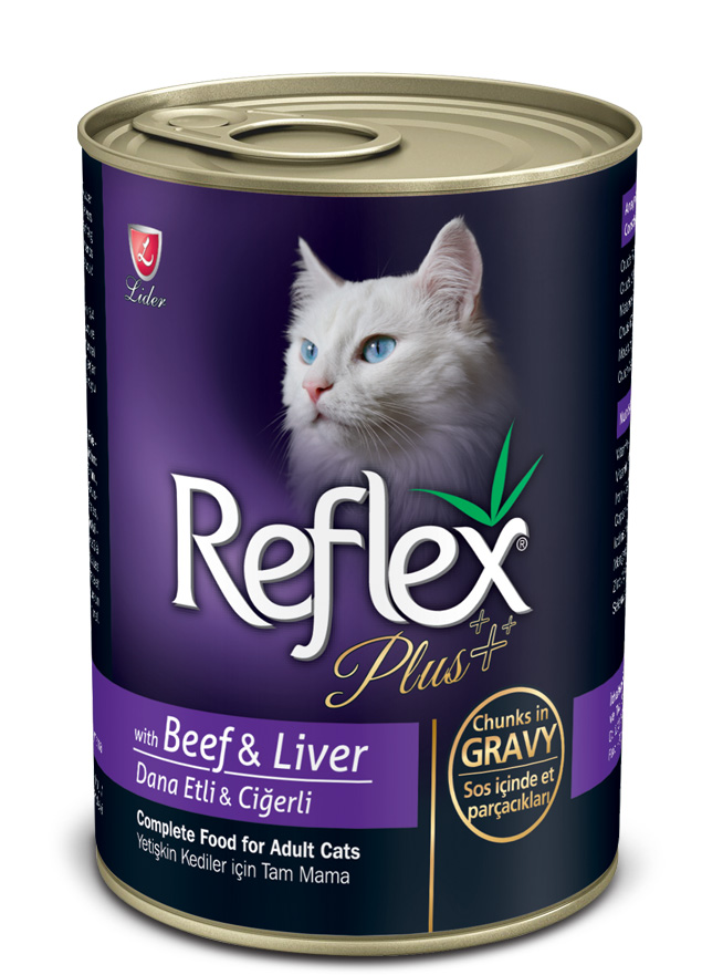 Reflex Plus Biftek Ve Ciğerli Kedi Konserve Sos İçinde Et Parçacıklı 400 Gr