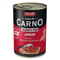 Animonda GranCarno Junior Sığır Etli ve Hindi Yürekli Yavru Köpek Konservesi 400 Gr