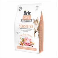 Brit Care Sensitive Hypoallergenic Hindili ve Somonlu TahÄ±lsÄ±z YetiÅŸkin Kedi MamasÄ± 2 Kg