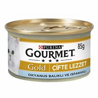 Gourmet Gold Çifte Lezzet Okyanus Balıklı Sebzeli Yetişkin Kedi Konservesi 85 Gr