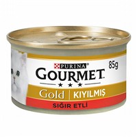 Gourmet Gold Kıyılmış Sığır Etli Yetişkin Kedi Konservesi 12 Adet 85 Gr
