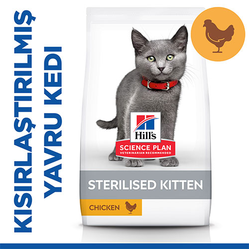 Hill’s SCIENCE PLAN Sterilised Kitten Tavuklu Kısırlaştırılmış Yavru Kedi Maması 1,5 Kg