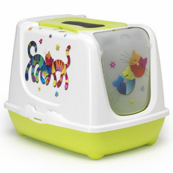 Moderna Trendy Kapalı Kedi Tuvaleti 50 Cm Yeşil
