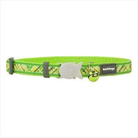 Reddingo Flanno Desenli Lime Kedi Boyun TasmasÄ± 12 Mm