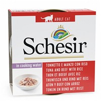 Schesir Ton Balıklı ve Sığır Etli Yetişkin Kedi Konservesi 85 Gr