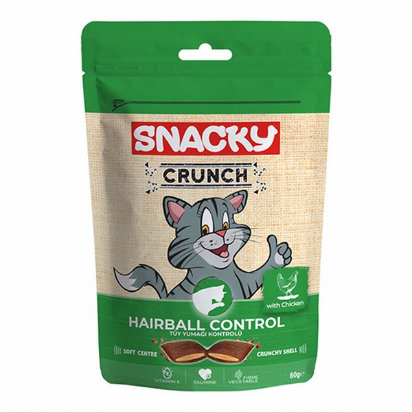 Snacky Crunchy Hairball Control Tavuklu Kedi Ödülü 60 Gr
