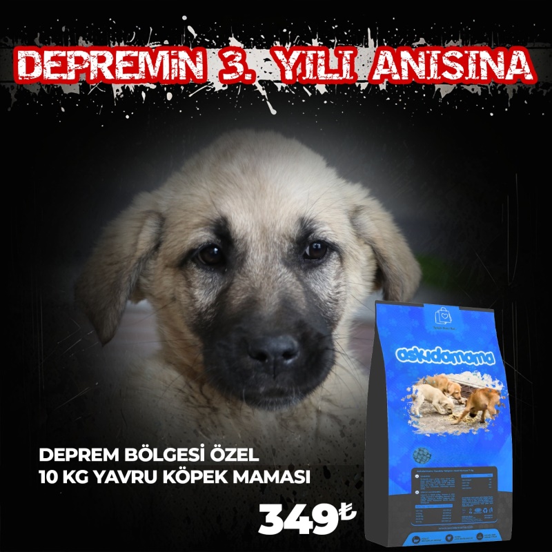 Depremin 3. Yılı Anısı Özel 10 Kg Yavru Köpek Maması