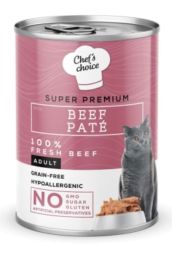 Chefs Choice Sığır Etli Yetişkin Kedi Konservesi 400gr x 24 Adet