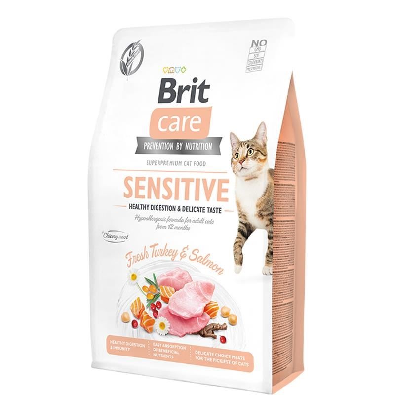 Brit Care Sensitive Hypo-Allergenic Sindirim Sistemi Destekleyici Tahılsız Yetişkin Kedi Maması 7kg
