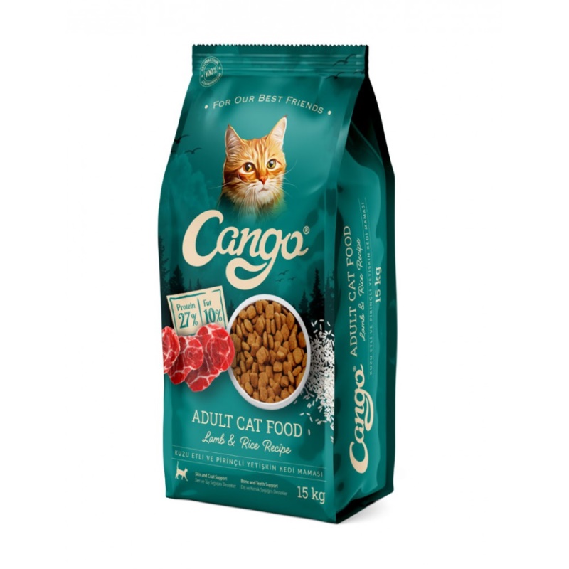 Cango Yetişkin Kedi Maması Kuzu Etli ve Pirinçli 15KG