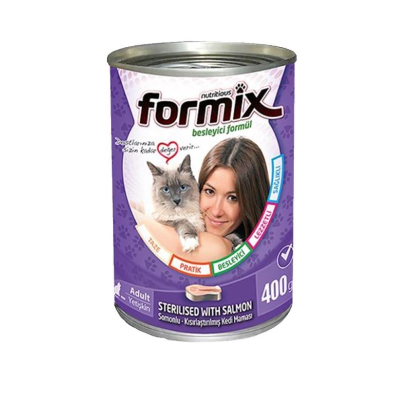 Formix Yetişkin Somonlu Kısırlaştırılmış Kedi Konservesi 400 gr