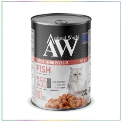 Animal World Jöle İçerisinde Balıklı Kısırlaştırılmış Kedi Konservesi 415 Gr x 24 Adet